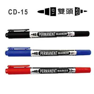Tomato CD-15 double-ended marker double-ended pen fountain pen black blue red - CHL-STORE 