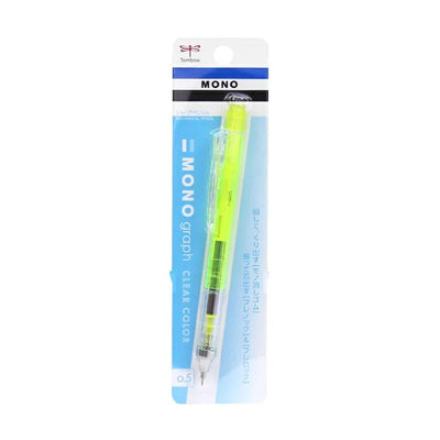 Tombow MONO graph 0.5MM transparent rod automatic pencil mechanical pencil lemon yellow pink DPA-138 - CHL-STORE 