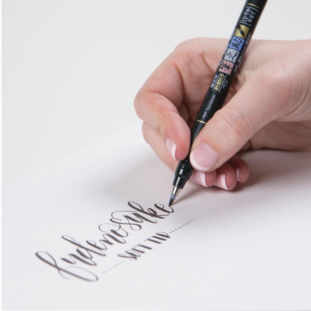TOMBOW Pennosuke Brush Soft Brush Water-Based Signature Pen Brown WS-BH - CHL-STORE 