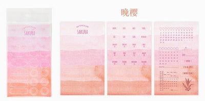 Twilight Decorative Stickers Watercolor Texture Series Index Bookmarks Message Notes N Times Stickers DIY Handbook Diary Album Stickers - CHL-STORE 