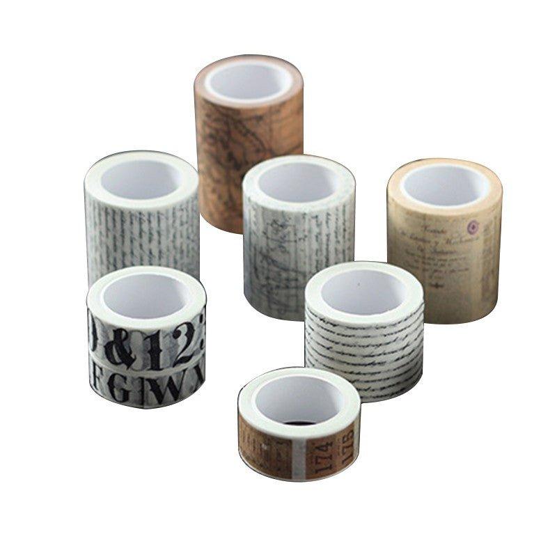Twilight Gothic Retro Foreign Newspaper Fonts Retro Wen Yan Series Washi Tape NP-H7TIW-017 - CHL-STORE 