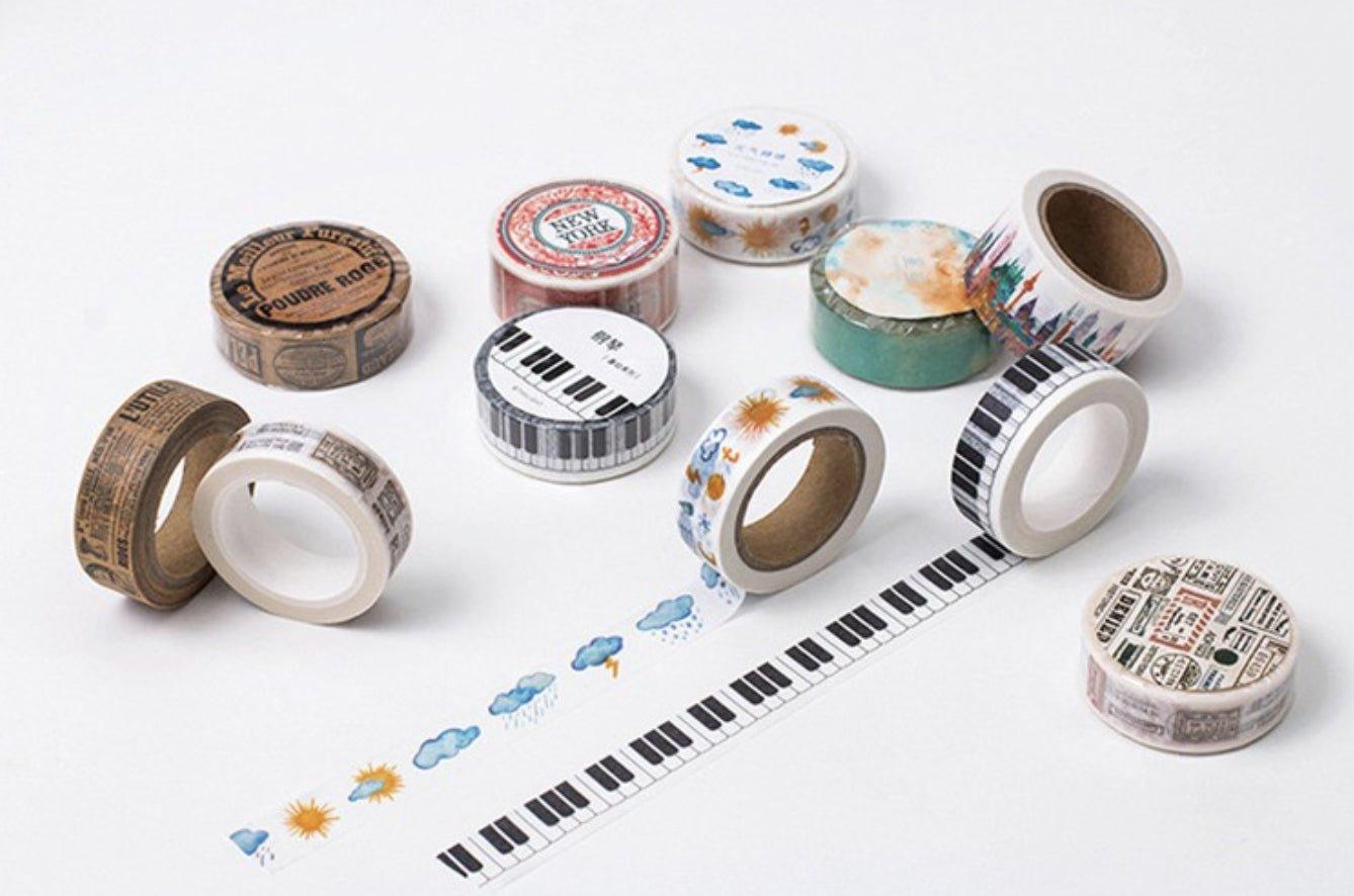 Retro Modern Pattern Washi Tape for Whimsical DIY Projects – CHL-STORE