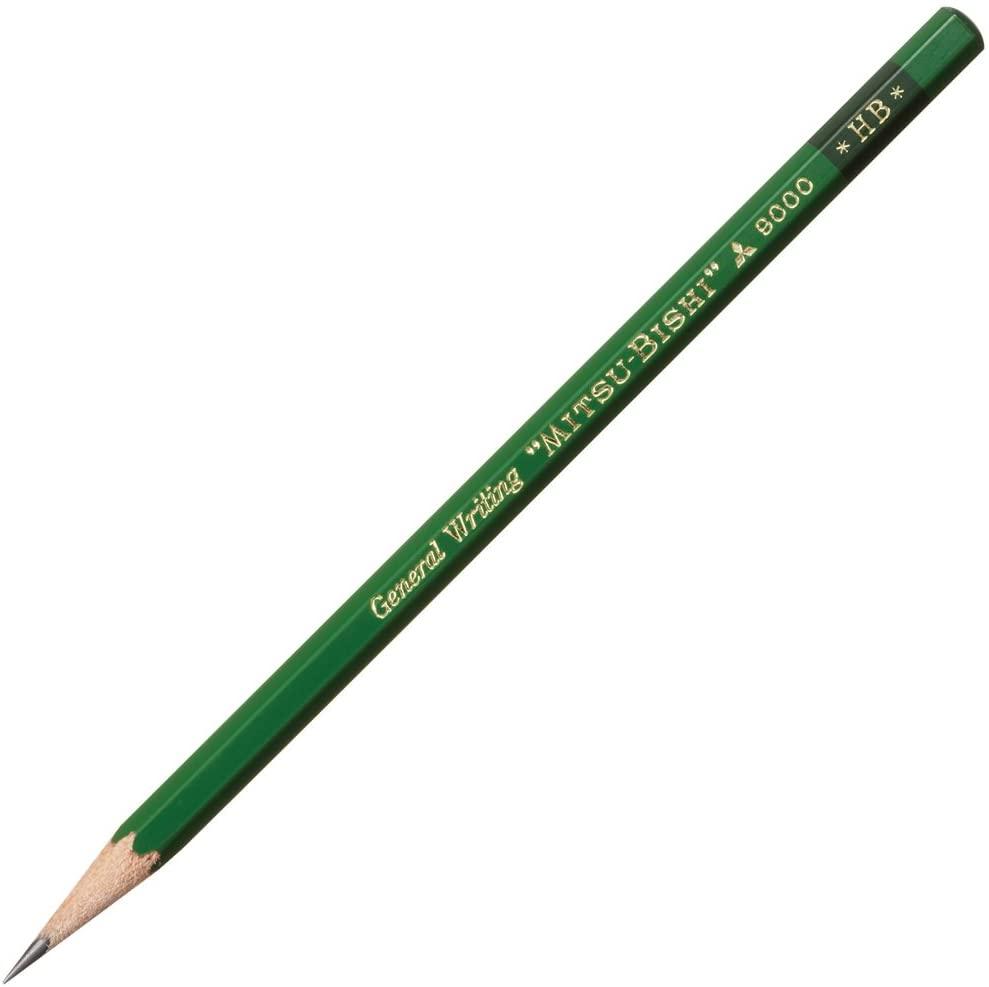 UNI K9000HB HB wood pencil hexagonal shaft pencil business pencil children's pencil 12 into - CHL-STORE 