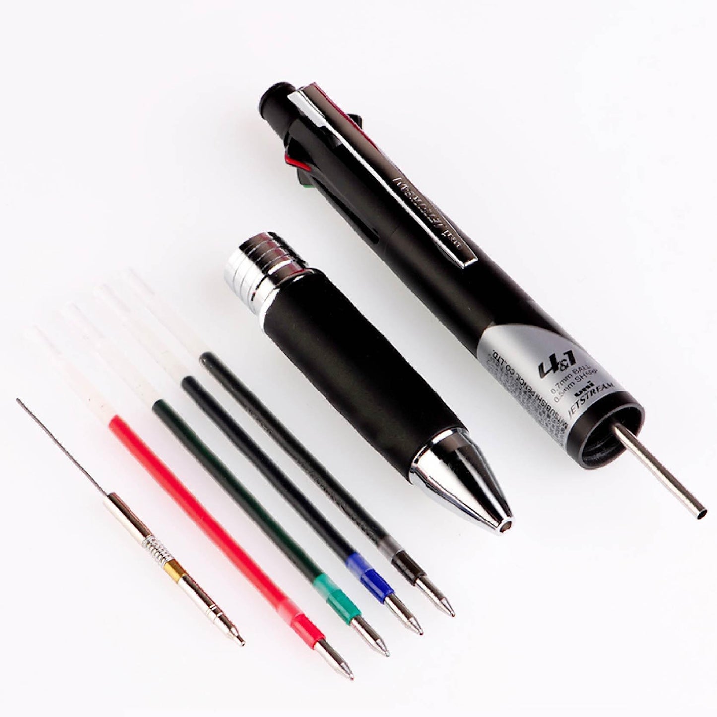 UNI MSXE5-10005 JETSTREAM 4+1 multi-function slide pen 0.5mm 4 colors + mechanical pencil ball pen - CHL-STORE 