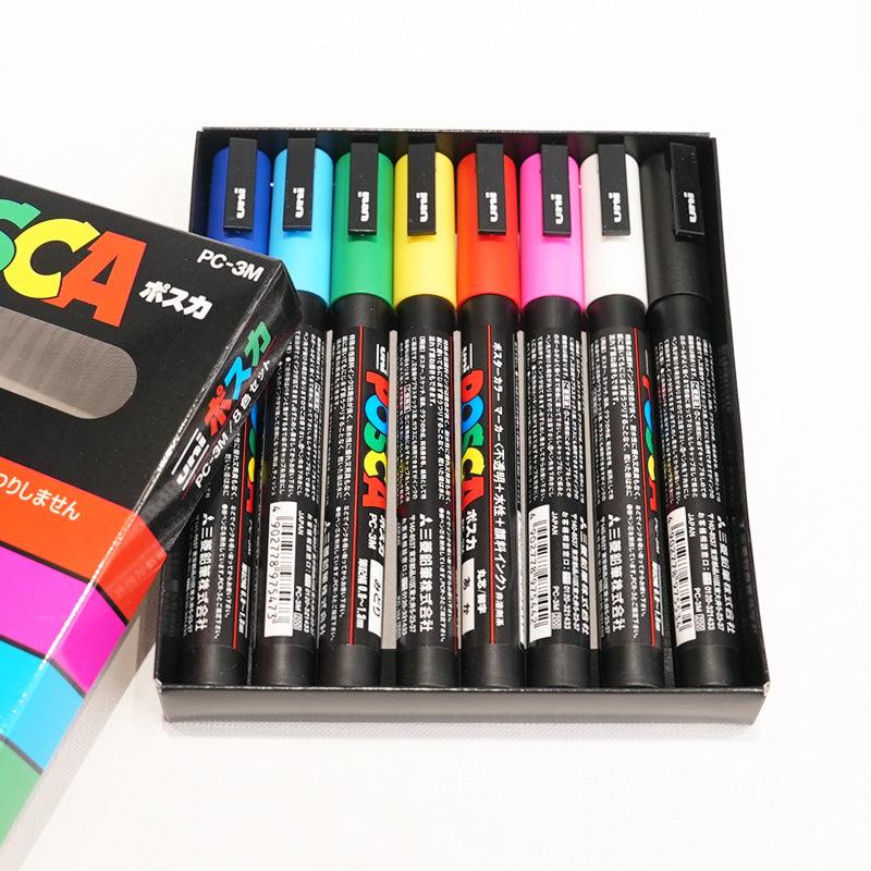 UNI POSCA 0.3MM WATER-BASED MARKER PEN-8 COLOR GROUP - CHL-STORE 