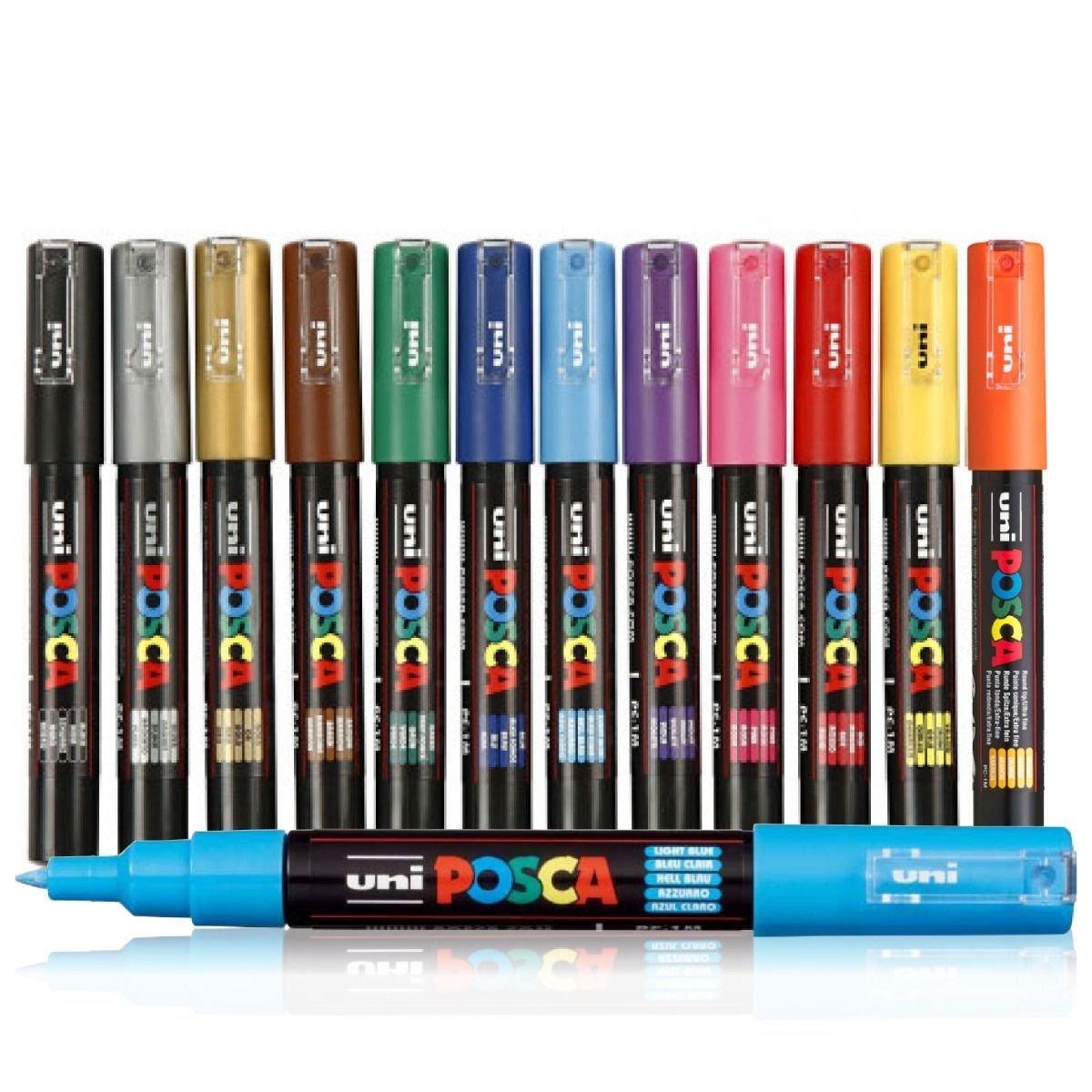 Vibrant Uni POSCA Fine Point Pens - 12 Color Set – CHL-STORE