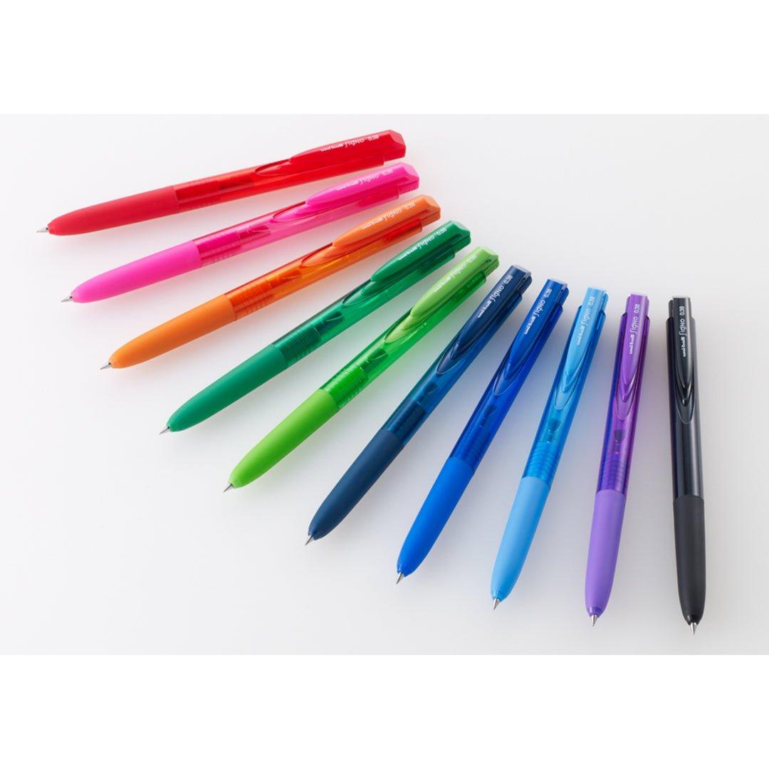 UNI UMN-155 Uniball Signo RT1 Ten Color Set Gel Pen 0.5mm 0.28mm 0.38mm - CHL-STORE 