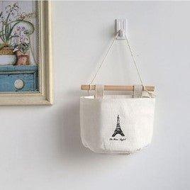 Unprinted style storage bag Simple multifunctional decoration Cotton and linen wall hanging storage bag NP-H7TAF-12 - CHL-STORE 