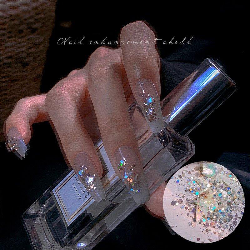 Versatile and bright Galaxy Fragmentation Nail Art Shell Sequin Powder  Decorative Glitter Powder AC-030018