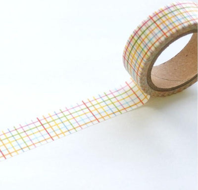 W-craft W02-MK-T00 15mm series paper tape W02-MK geometric pattern stripes Plaid dots - CHL-STORE 