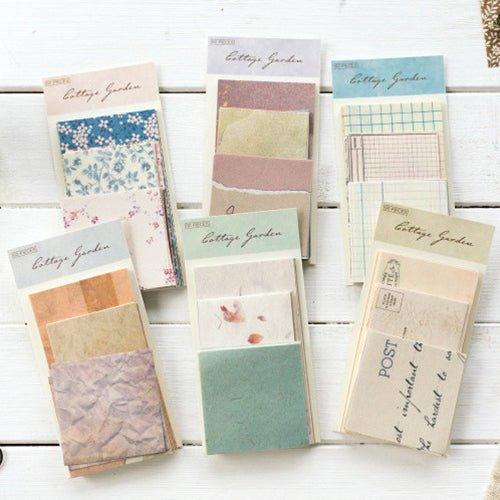 Words of material paper, cottage garden series, retro decoration, base paper, material, 60 sheets NP-050019 - CHL-STORE 