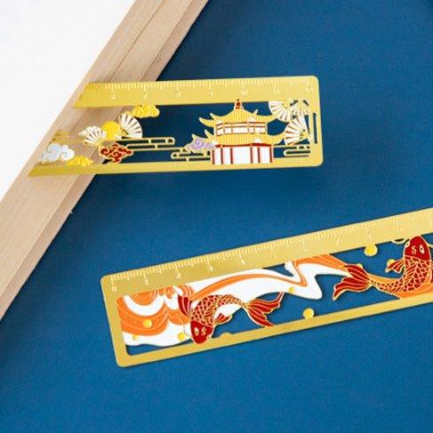 Yanji Metal Bookmark Ruler Lanling Guofeng Series Metal Craft Empty Bookmark Ruler NP-090018 - CHL-STORE 