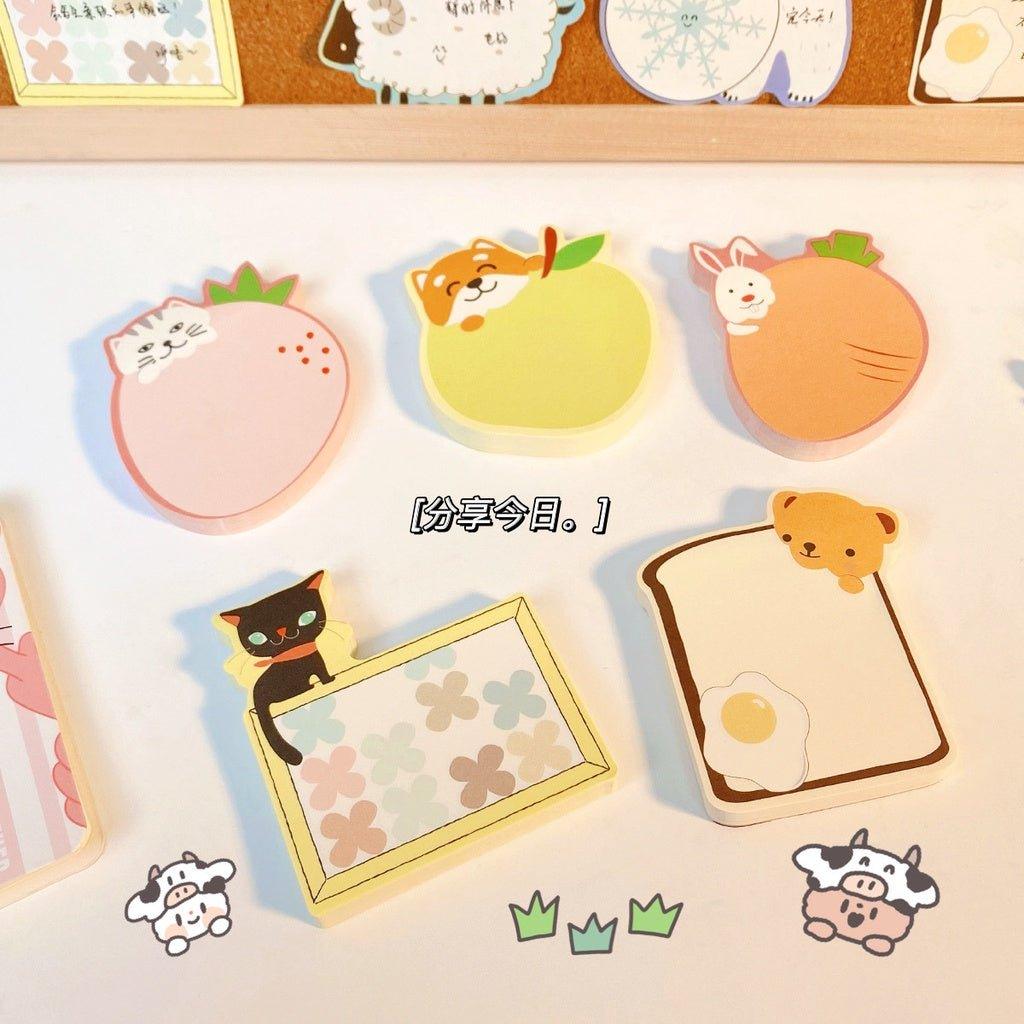 Yilan Cute cartoon sticky notes Animal sticky notes Modeling sticky notes Note stickers Index stickers - CHL-STORE 