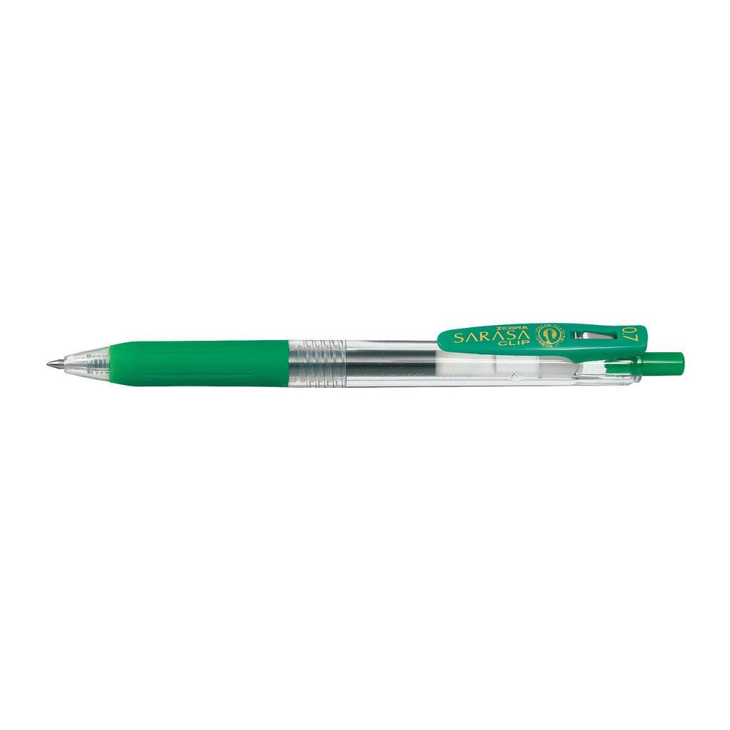 Zebra Sarasa Clip Gel Pen - 0.4 mm - Green