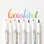 ZEBRA MILDLINER WFT8 double-headed highlighter five-color group soft-painting pen drawing marker highlighter soft-tip brush extra fine - CHL-STORE 