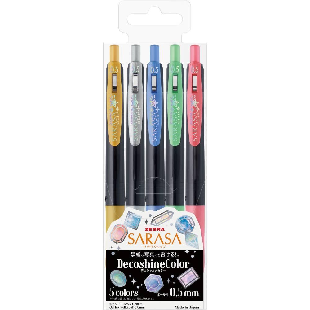 ZEBRA SARASA JJ15 0.5mm Deco Shiny Color Black Shaft Bright Color Neutral Pen Gel Pen Ball Pen Five in Group Ten In Group - CHL-STORE 