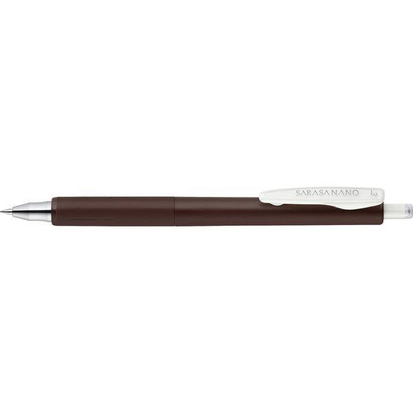 Zebra Sarasa Nano Gel Pen - 0.3 mm - Brown Gray