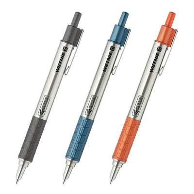 ZEBRA WETNIE P-BA100-GBK Pressurized ballpoint pen 0.7MM black ink oily dark gray metal rod anti-wet ink - CHL-STORE 