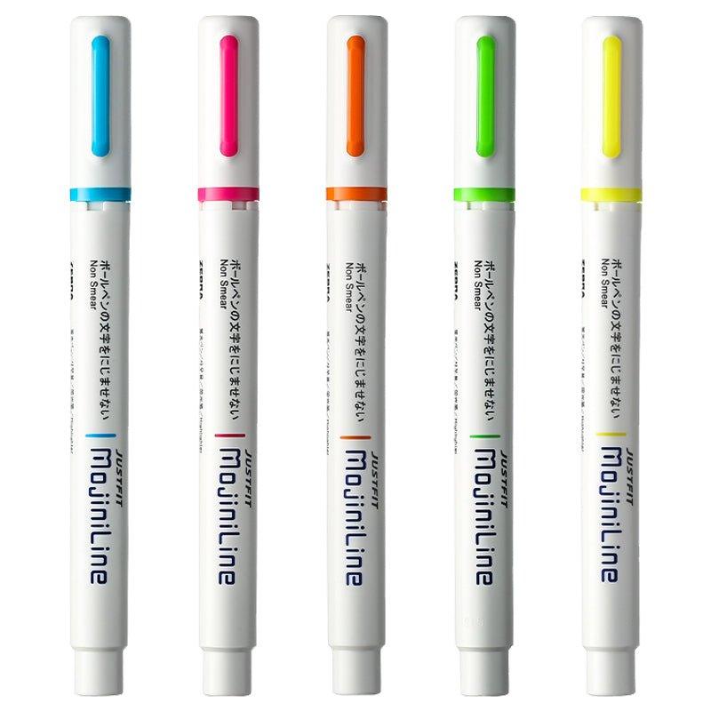 Zebra WKS22 Water-Based Highlighter Pink Yellow Orange Blue Green Three-color Group / Five-color Group - CHL-STORE 