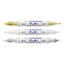 ZEBRA YYTS20 fine character oil-based pen double-headed paint pen marker pen model coloring gold silver white - CHL-STORE 