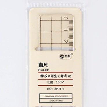 Zhiheng Simple and unprinted straight ruler Transparent ruler 15CM ruler 18CM ruler 20CM ruler 20CM set - CHL-STORE 